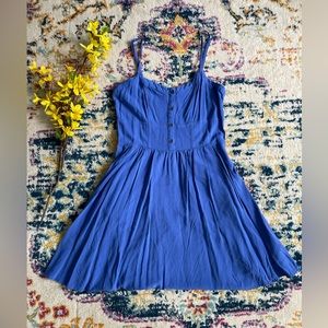 Express Royal Blue Spaghetti Strap Mini Dress with Pockets